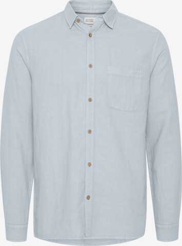 !Solid Button Up Shirt in Blue: front