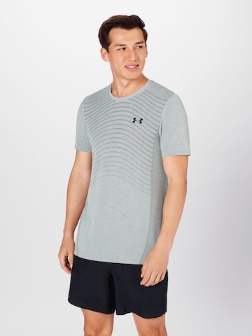 UNDER ARMOUR Regular fit Функционална тениска в сиво: отпред