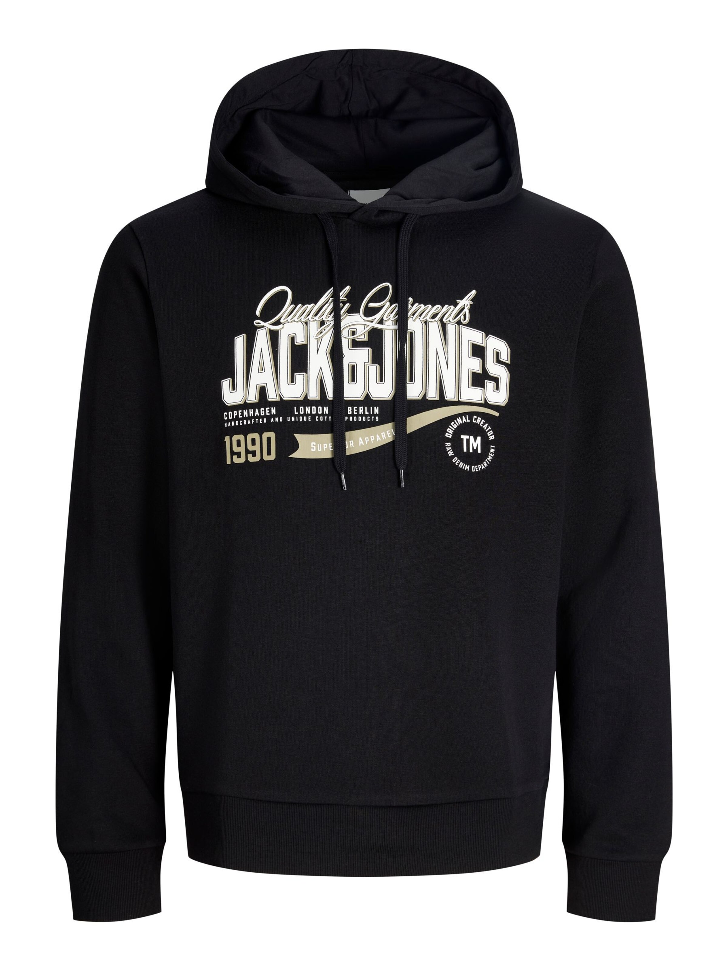 JACK & JONES Sweatshirt in Zwart: voorkant