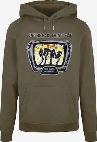 Merchcode Sweatshirt 'Thin Lizzy - Jailbreak' in Grün: predná strana