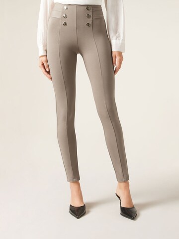 CALZEDONIA Skinny Leggings in Brown: front