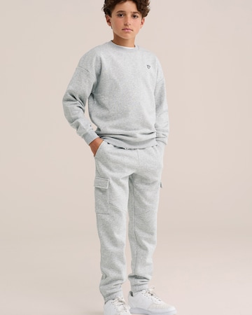 WE Fashion Sweatshirt in Grijs: voorkant