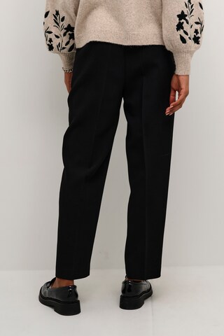 Kaffe Regular Trousers with creases 'Hella' in Black