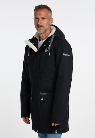 Schmuddelwedda Winter parka in Black