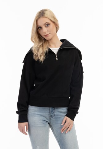 Sweat-shirt 'Idem' DreiMaster Vintage en noir : devant