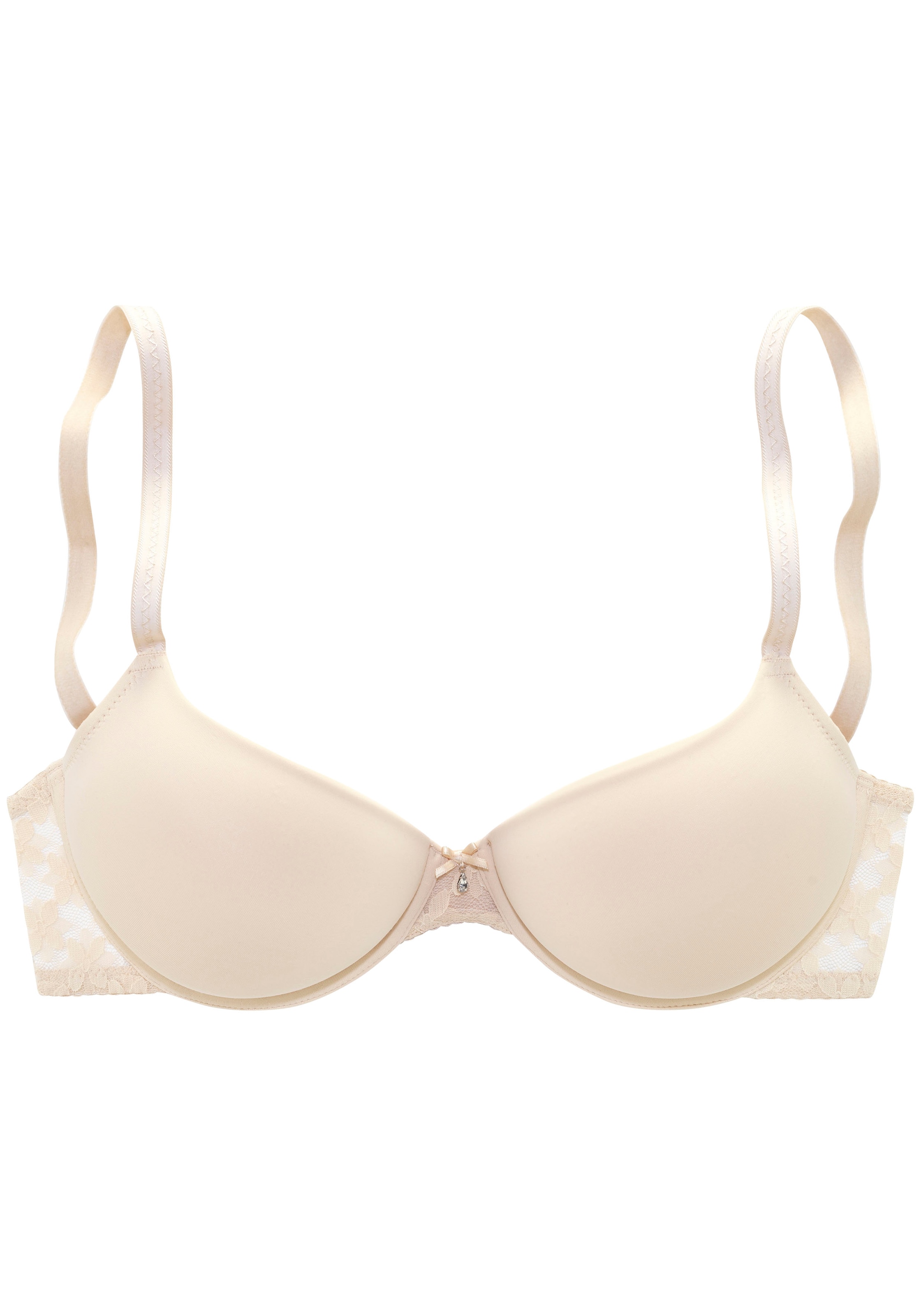 LASCANA Бюстгальтер под футболку Бюстгальтер в Бежевый: спереди