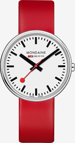 Mondaine Unisex-Uhren Analog Quarz ' ' in Rot: front
