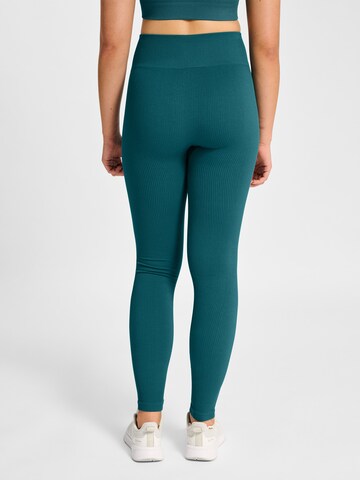 Hummel Skinny Sporthose in Blau