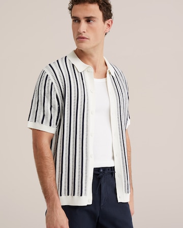 WE Fashion Pletena jopa | bela barva: sprednja stran