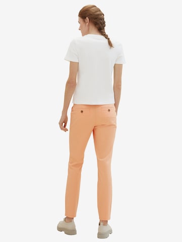 TOM TAILOR Slimfit Chino hlače | oranžna barva