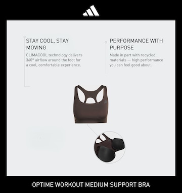 ADIDAS PERFORMANCE Korzet Športová podprsenka 'Optime' - Hnedá
