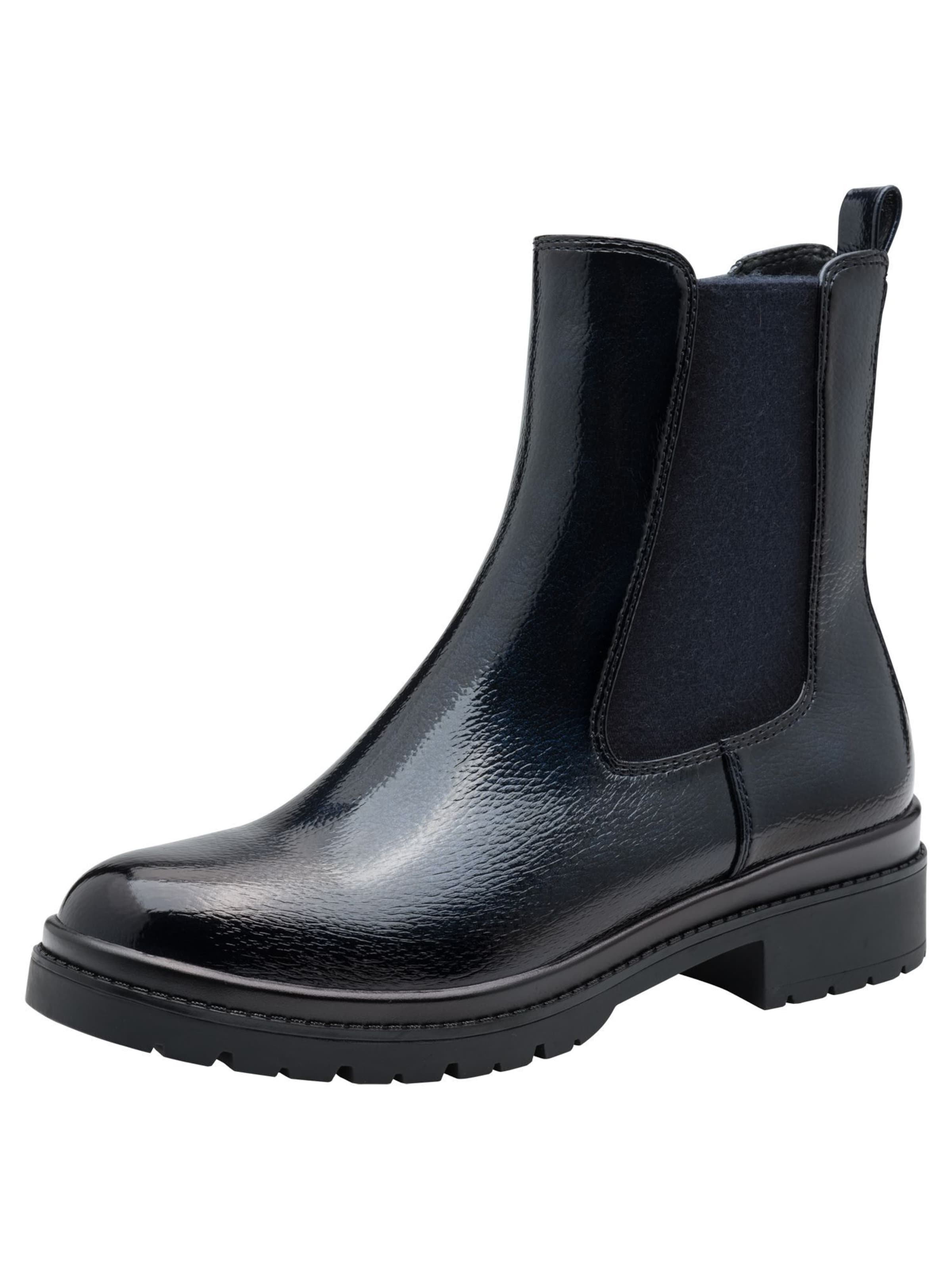 Tamaris Chelsea boots in Blauw: voorkant