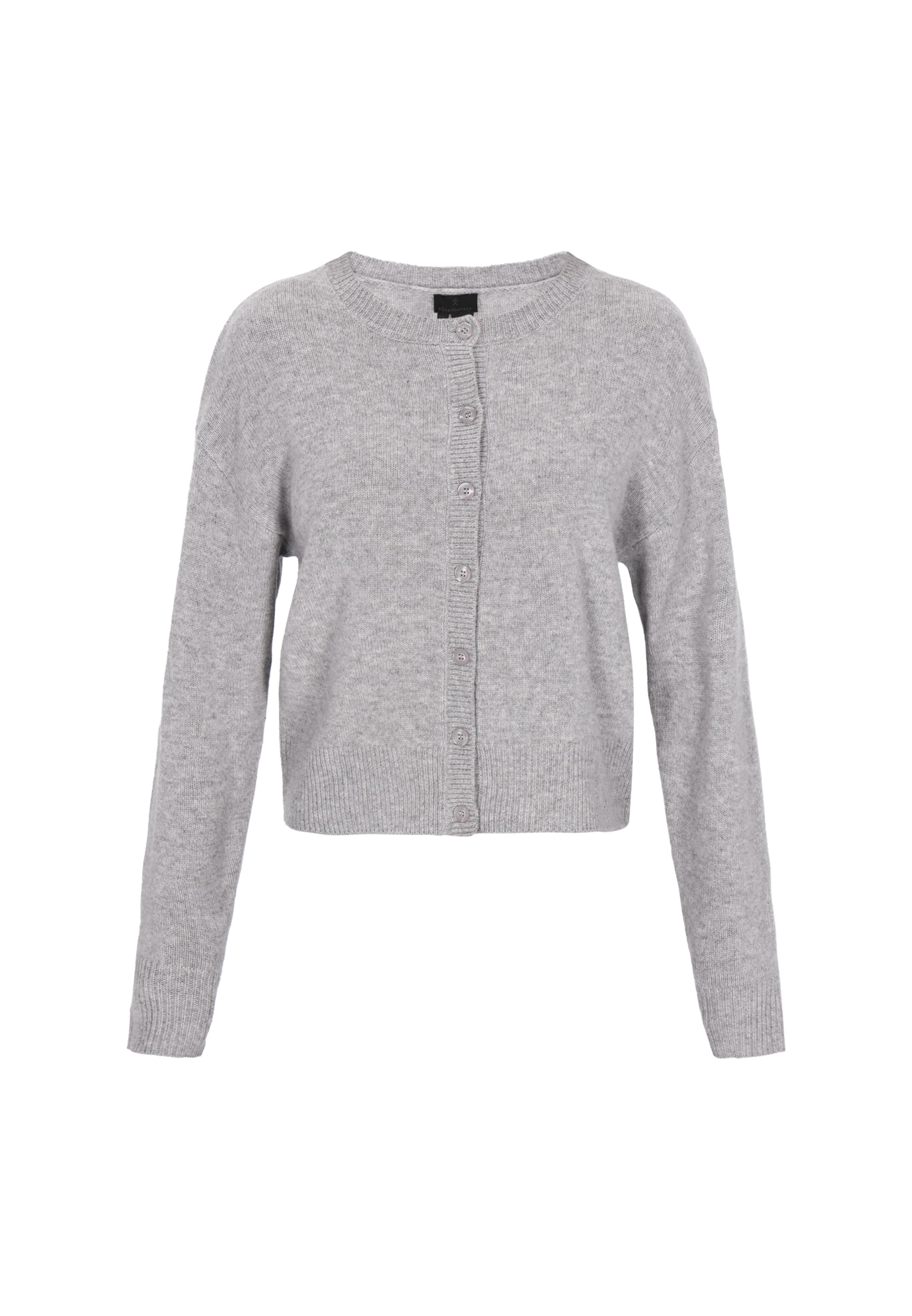 DreiMaster Klassik Knit cardigan 'Classic Look' in Grey: front