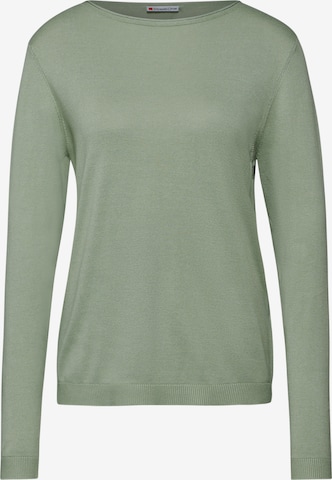 STREET ONE Weicher Strickpullover in Grün: Vorderseite