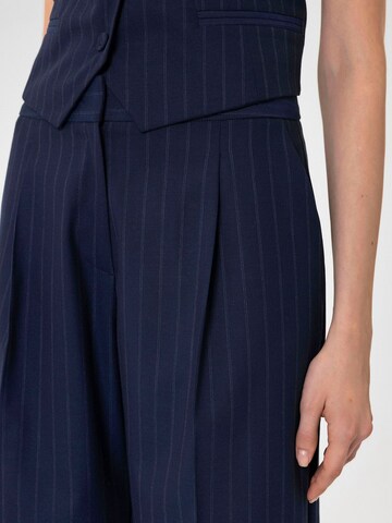 Antioch Wide leg Παντελόνι πλισέ 'Alexa' σε μπλε
