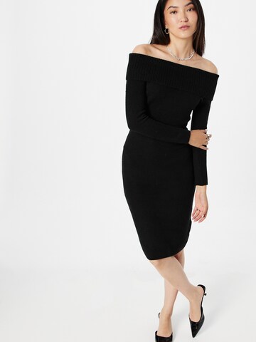 ABOUT YOU Плетена рокля 'Marlena' в черно: отпред