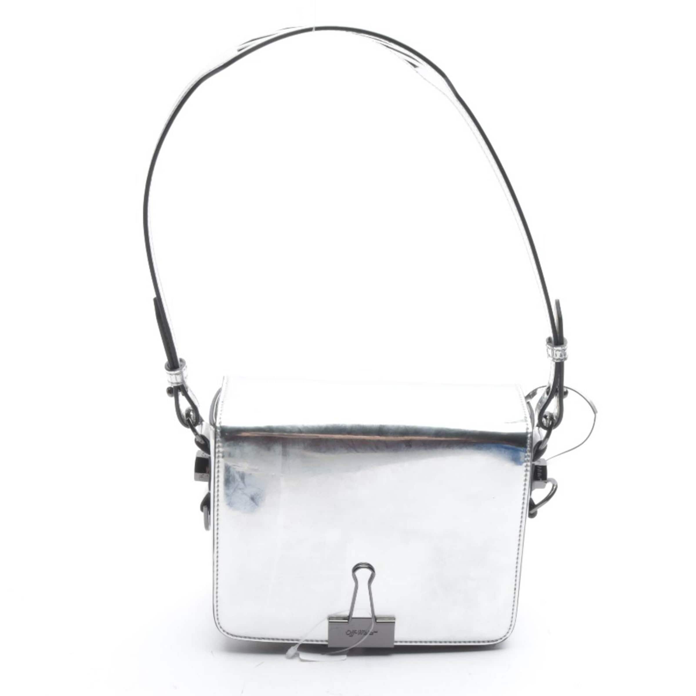 Off-White Schultertasche / Umhängetasche One Size in Silber: Vorderseite