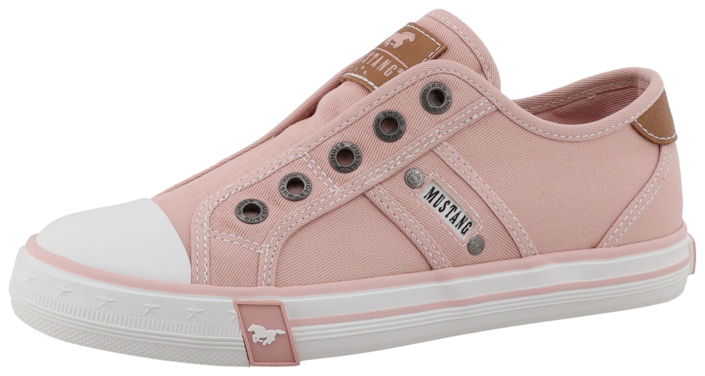 MUSTANG Flats in Pink: front