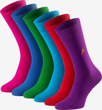 Chili Lifestyle Socken ' Giftbox Rainbow ' in Mischfarben: predná strana