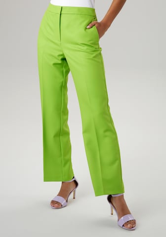 Aniston SELECTED Loose fit Pleated Pants in Green