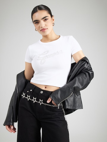 GUESS Μπλουζάκι σε λευκό: μπροστά