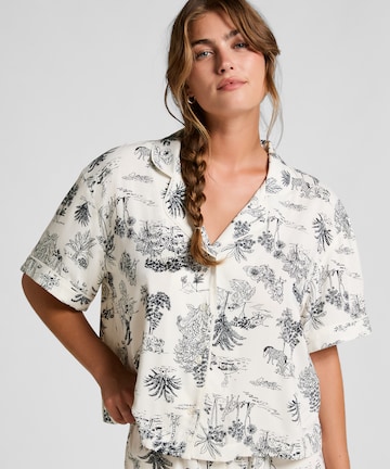 Hunkemöller Schlafshirt in Weiß: Vorderseite