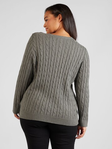 Lauren Ralph Lauren Plus Пуловер 'MONTIVA' в сиво