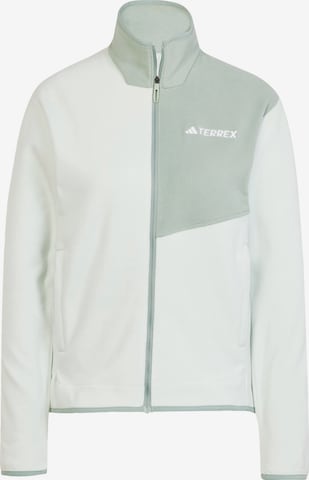 ADIDAS TERREX - Chaqueta polar funcional en verde: frente