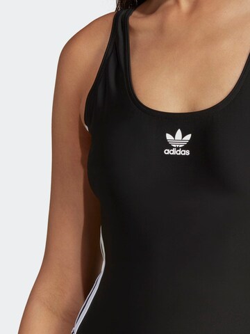 ADIDAS ORIGINALS Bralette Swimsuit 'Adicolor 3-Stripes' in Black