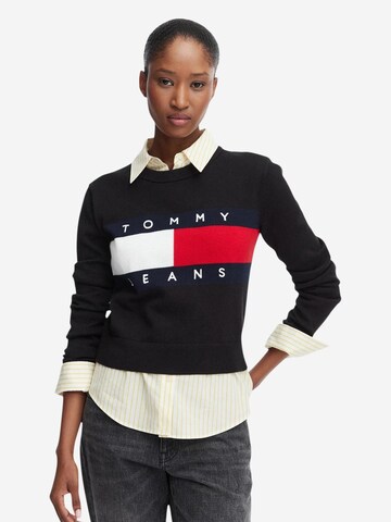 Pullover 'DW0DW22930' di Tommy Jeans in nero: frontale