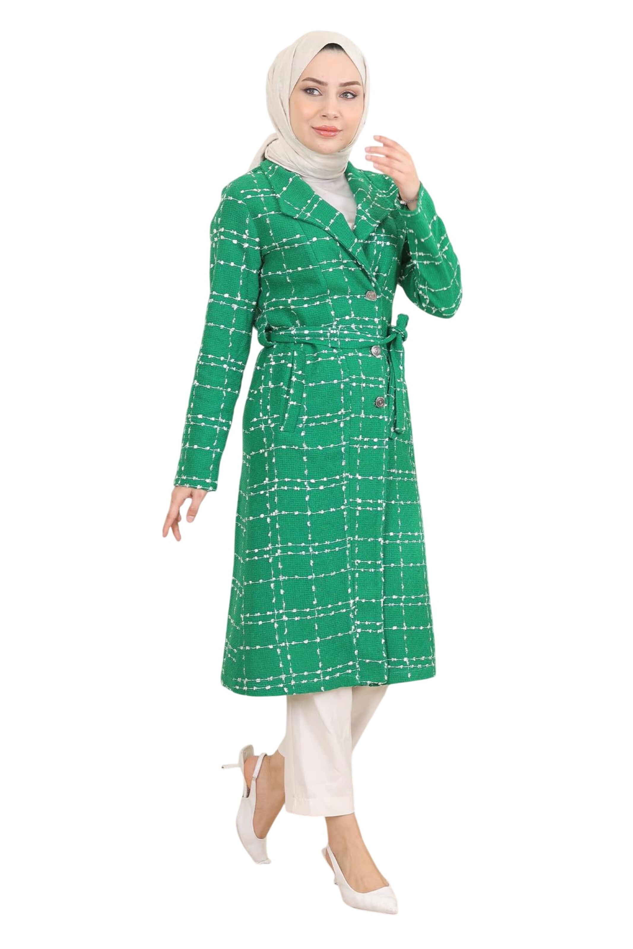 MODAMIHRAM Mantel in Grün: Vorderseite