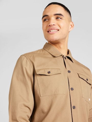 FARAH Regular fit Button Up Shirt 'PETERS' in Beige