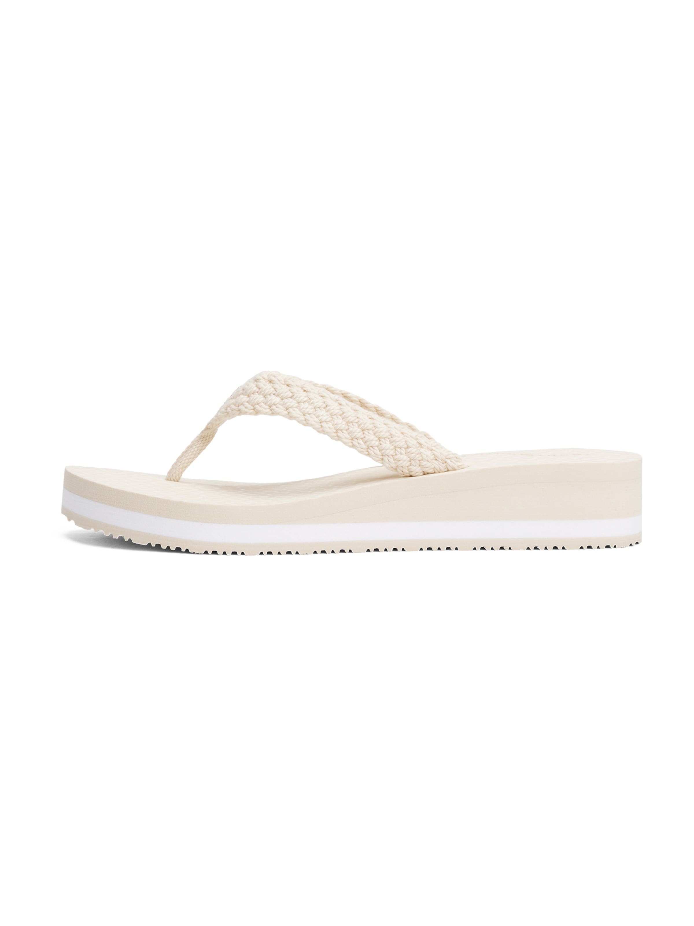 Flip-flops de la TOMMY HILFIGER pe bej: față