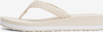 TOMMY HILFIGER - Sandalias de dedo en beige: frente