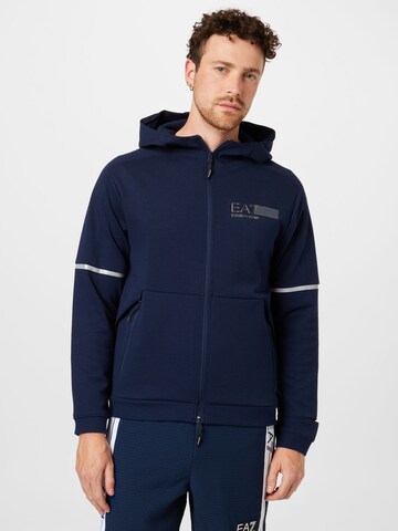 EA7 Emporio Armani Sweatjacka i blå: framsida