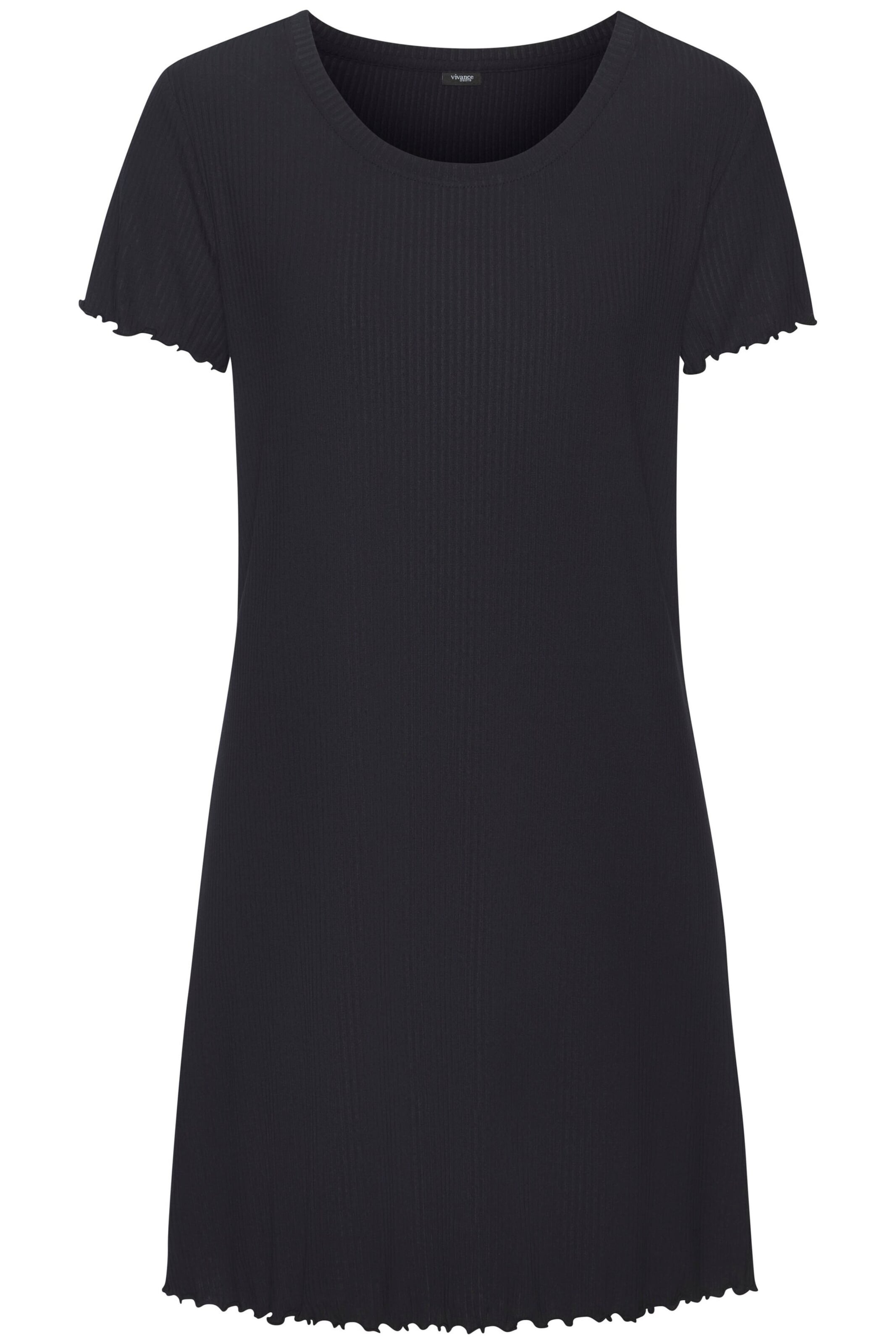 VIVANCE Nachthemd in Schwarz: Vorderseite