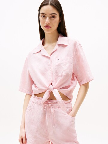 Tommy Jeans Bluse in Pink: Vorderseite