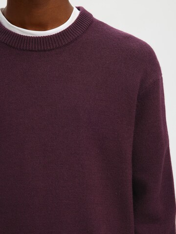 SELECTED Pullover i rød