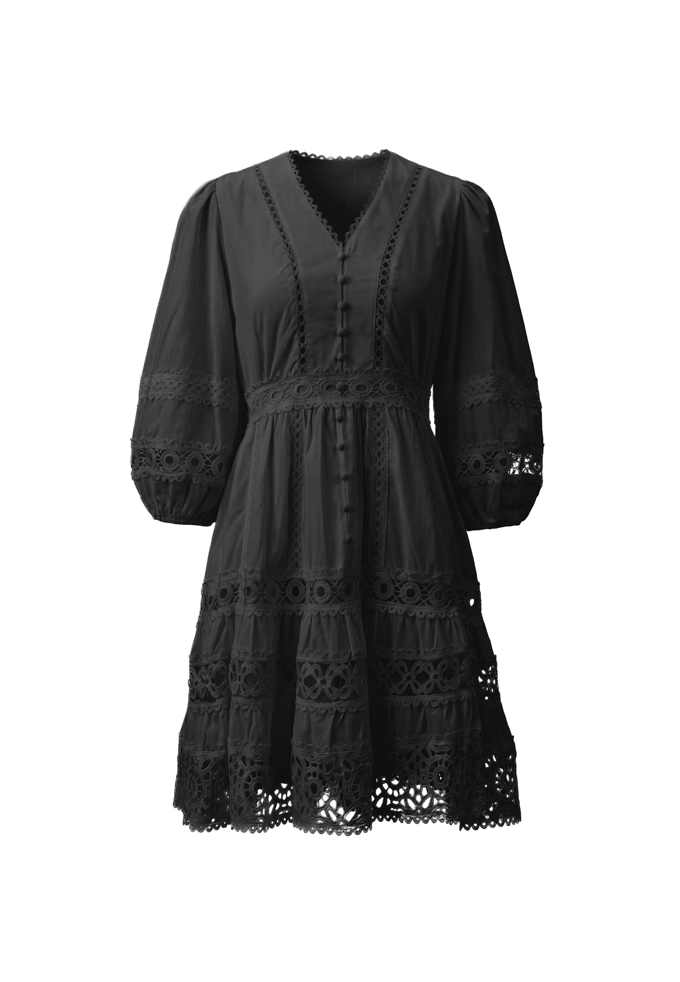 IZIA - Vestido em preto: frente