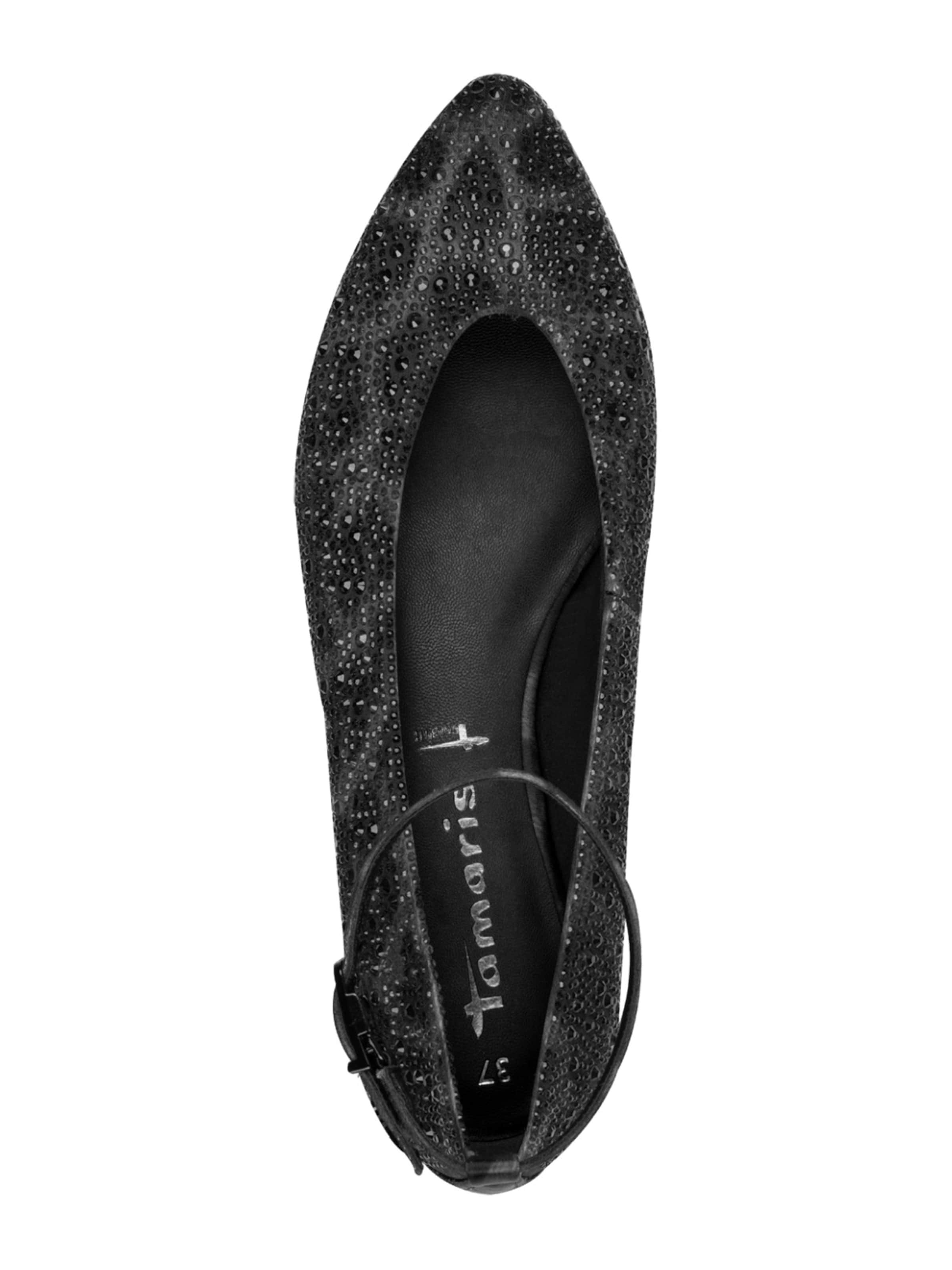 Tamaris Ballerinasko med rem i grå