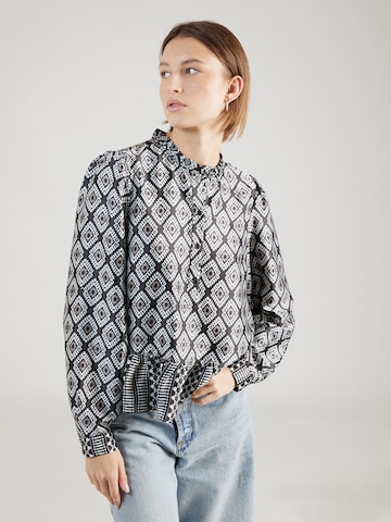 PIECES Blouse 'MELAH' in Zwart: voorkant