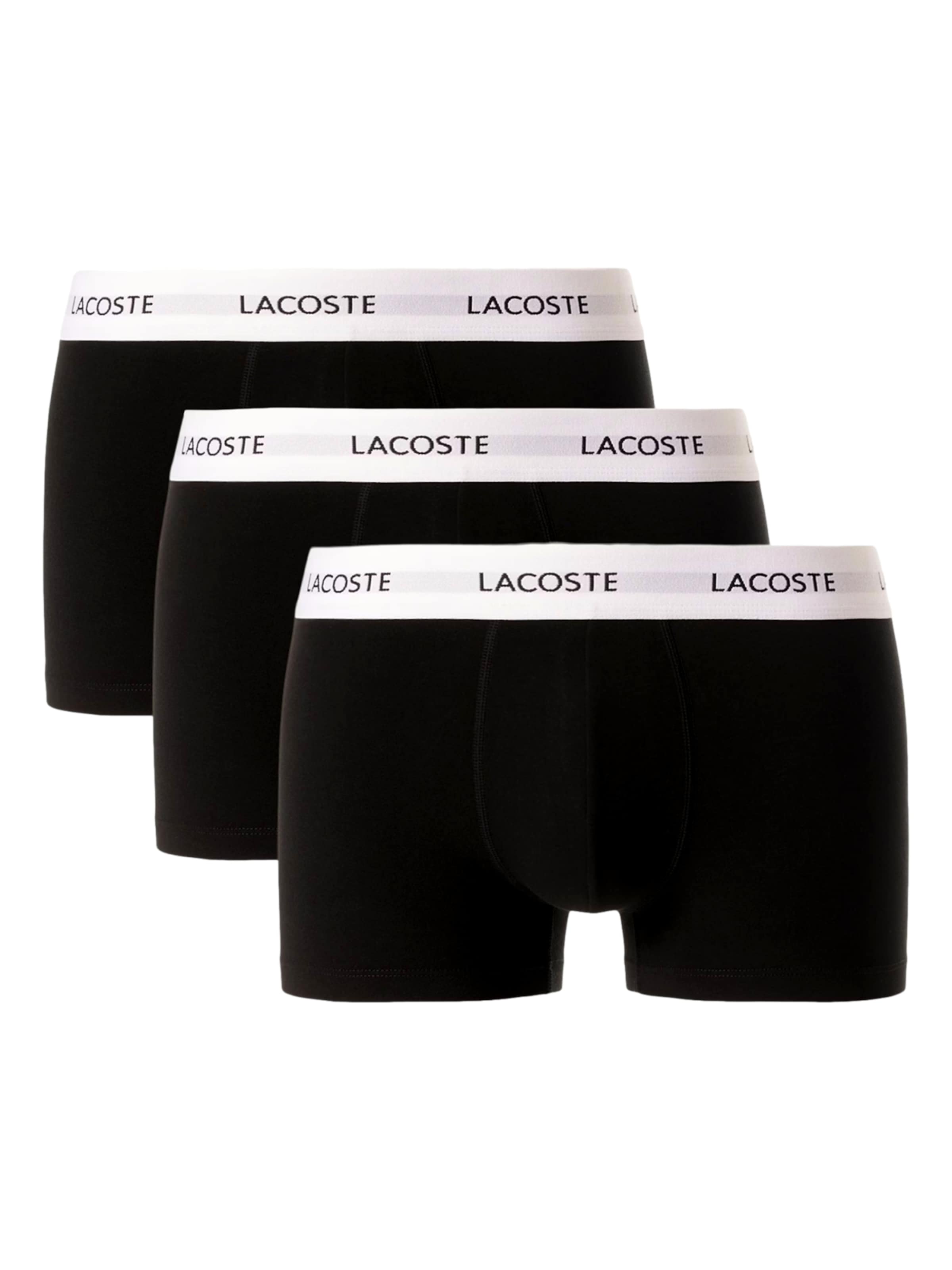 Boxers LACOSTE en noir : devant