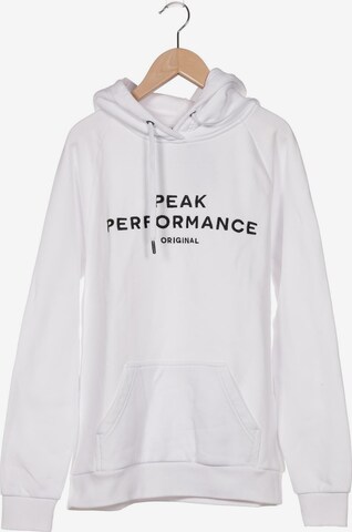PEAK PERFORMANCE Sweatshirt & Zip-Up Hoodie in L in White: front
