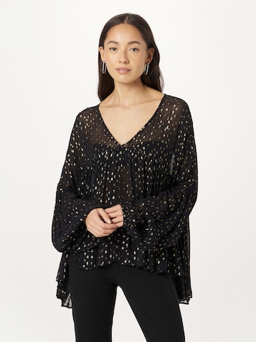 Nasty Gal Blouse in Black: front