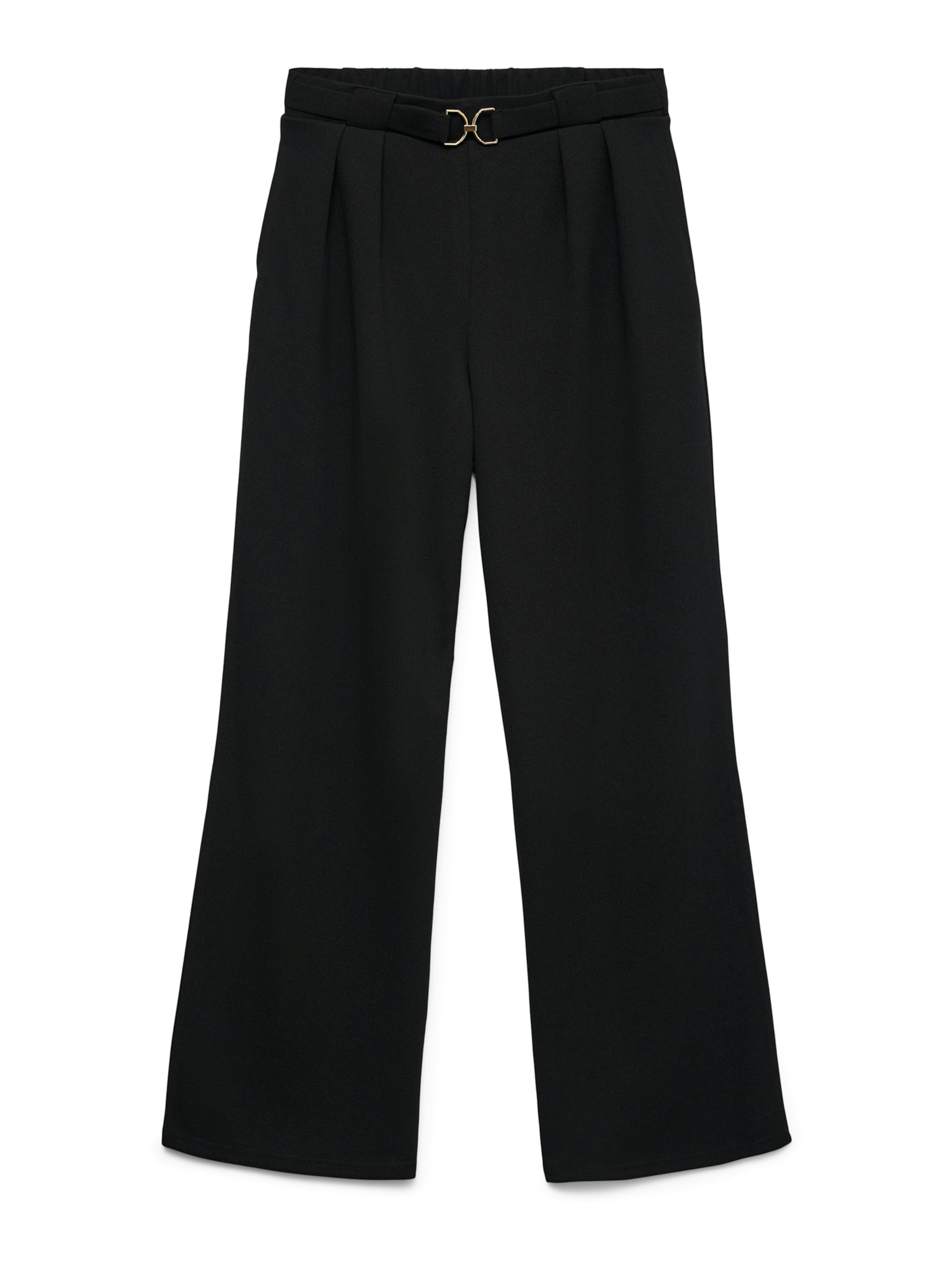 Wide leg Pantaloni con pieghe 'VMKristina' di VERO MODA in nero: frontale