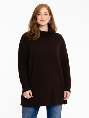 Yoek Sweater in Brown: front