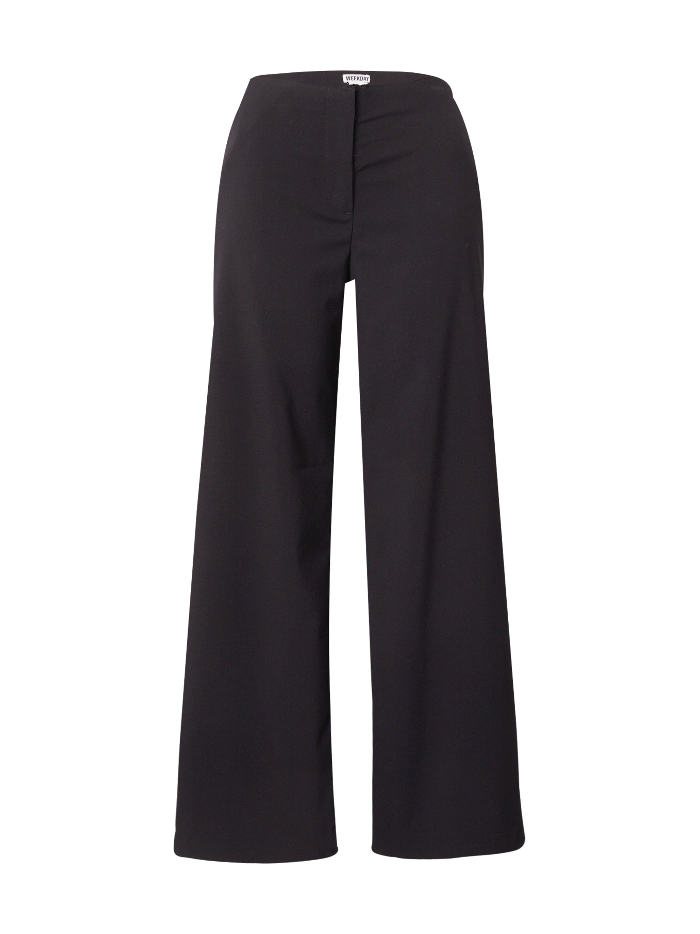 WEEKDAY - Pierna ancha Pantalón en negro: frente