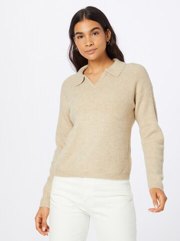 Pull-over LMTD en beige : devant