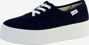 Chaussure de sport à lacets victoria en bleu : devant