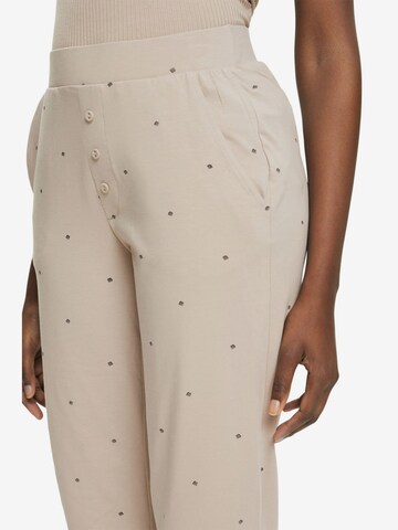 ESPRIT Pajama Pants in Beige